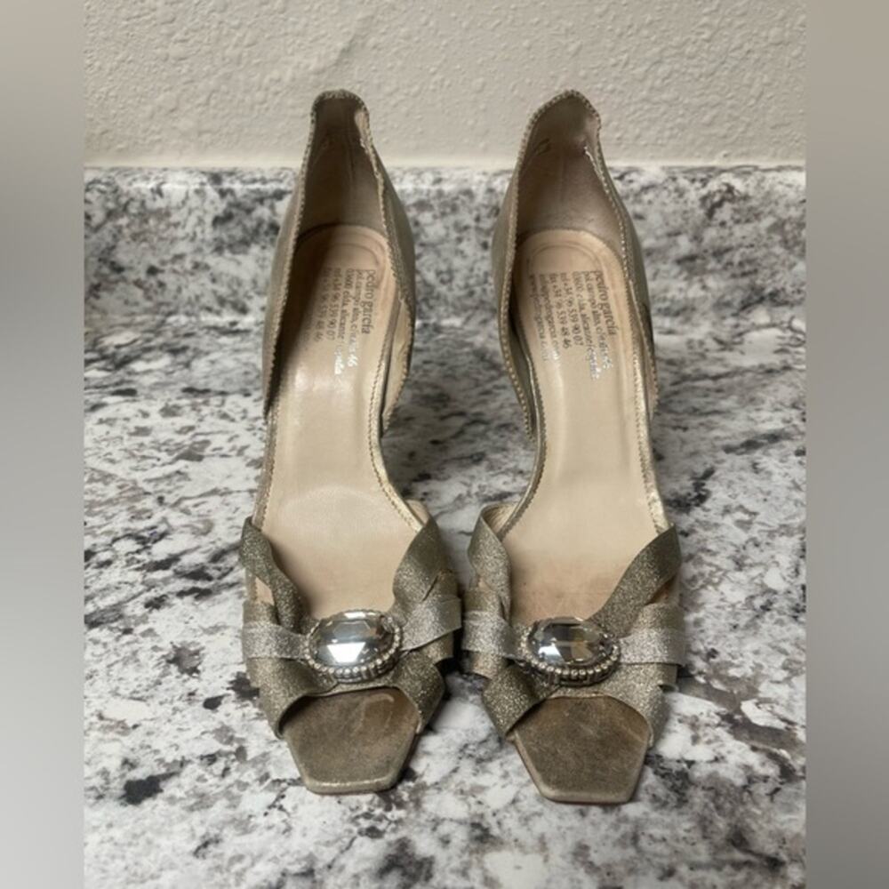 PEDRO GARCIA Suede Crystal Embellishments D'Orsay Pumps
Size: 9 | IT 39.5
